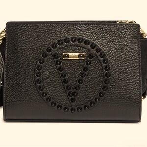 VALENTINO BY MARIO VALENTINO Kiki Rock Leather Crossbody Bag in Black NWT